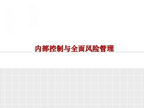 内部控制与风险管理课件