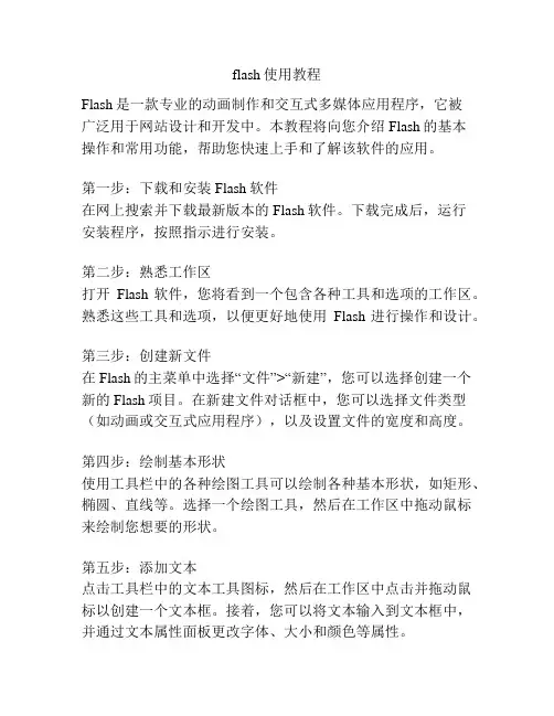 flash使用教程