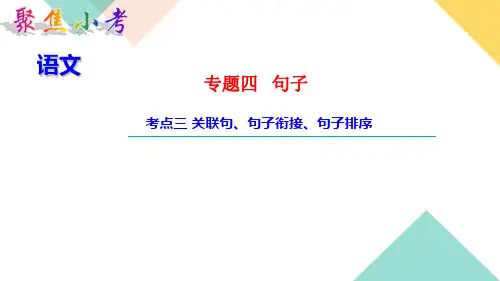 【专项复习】小升初毕业语文总复习 考点三 关联句、句子衔接、句子排序