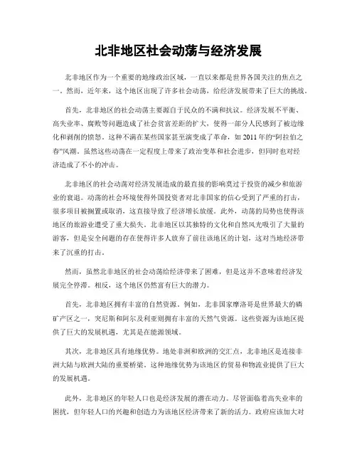 北非地区社会动荡与经济发展