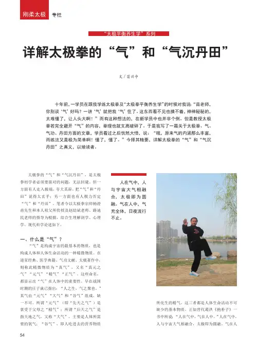详解太极拳的“气”和“气沉丹田”