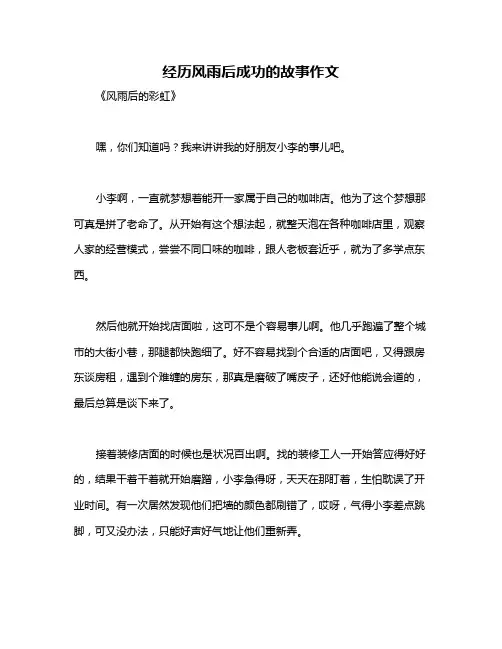 经历风雨后成功的故事作文