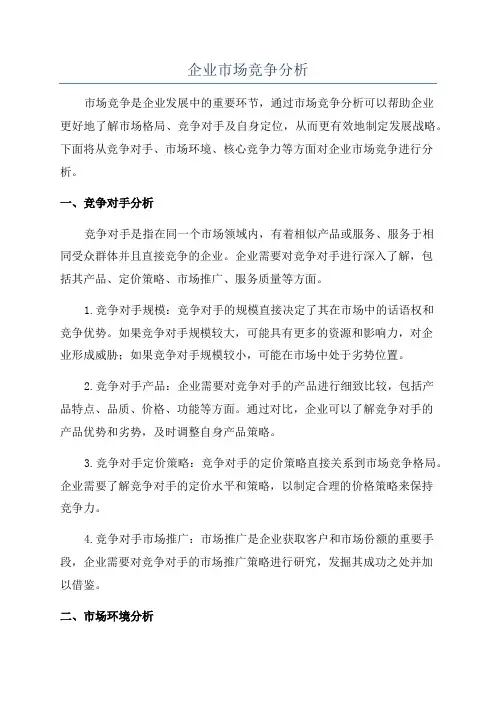 企业市场竞争分析