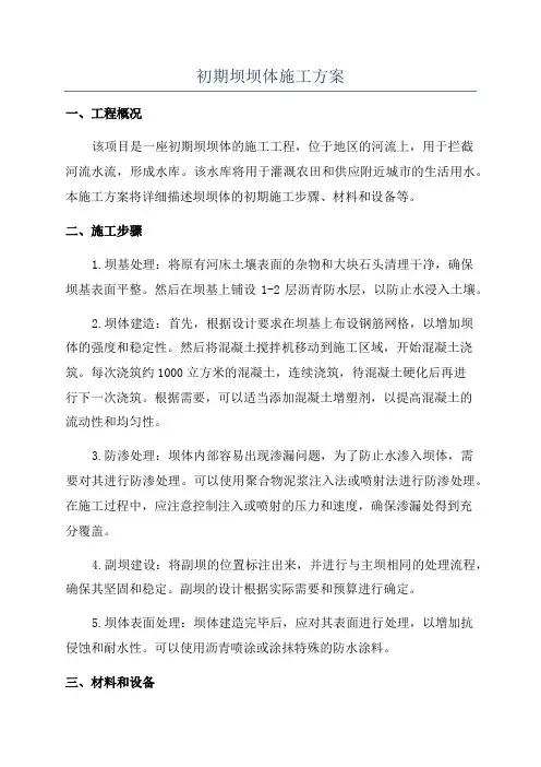 初期坝坝体施工方案