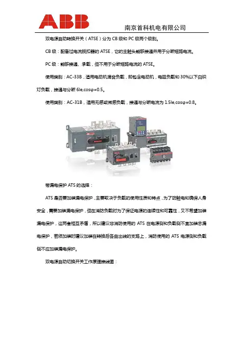 ATS双电源自动转换开关
