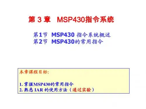第3章MSP430指令系统