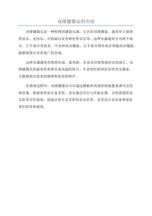双排键器乐的介绍