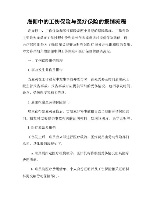 雇佣中的工伤保险与医疗保险的报销流程