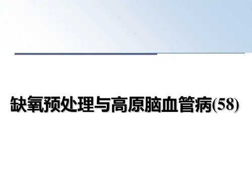 最新缺氧预处理与高原脑血管病(58)PPT课件