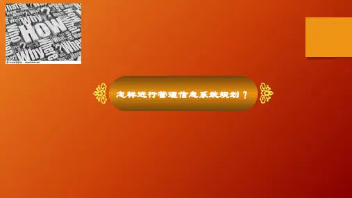 管理信息系统规划的模型及方法