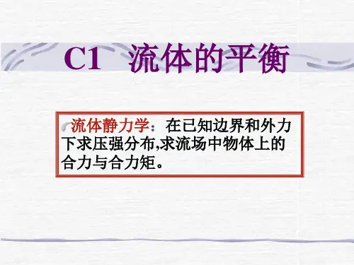 流体力学C1 流体的平衡