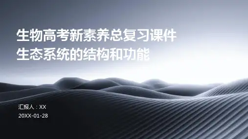 生物高考新素养总复习课件生态系统的结构和功能