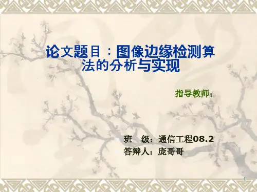 毕业答辩-数字图像边缘检测算法的分析实现ppt课件