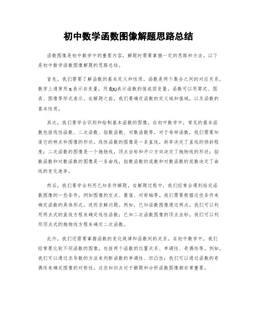初中数学函数图像解题思路总结