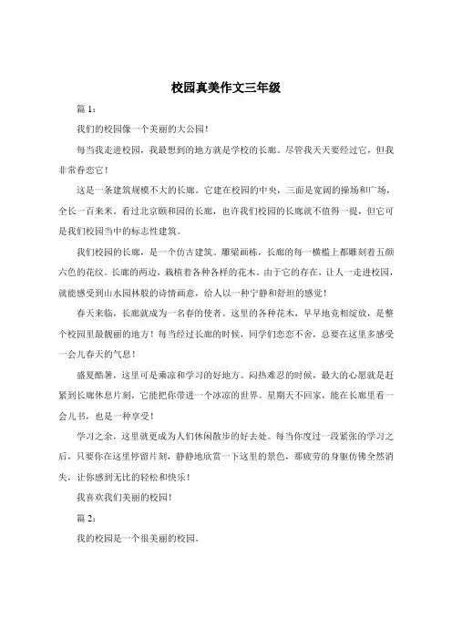 校园真美作文250字三年级