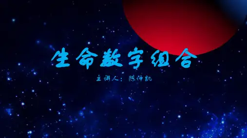 生命数字组合密码详解