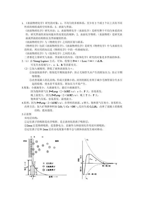 表面物理和化学