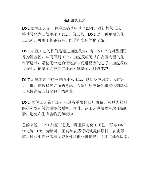 dnt加氢工艺