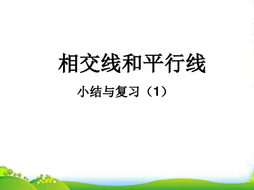 人教版七年级数学下册第五章《相交线和平行线》公开课课件