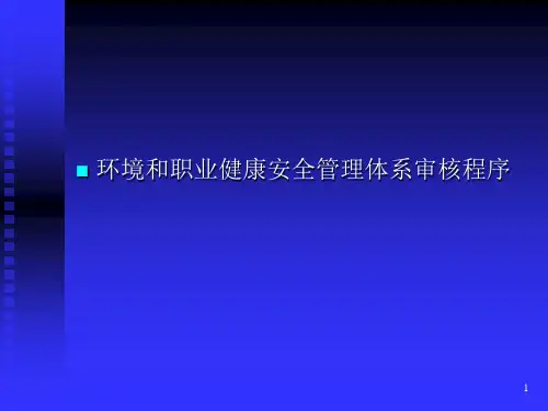 环境和安全管理体系审核ppt课件