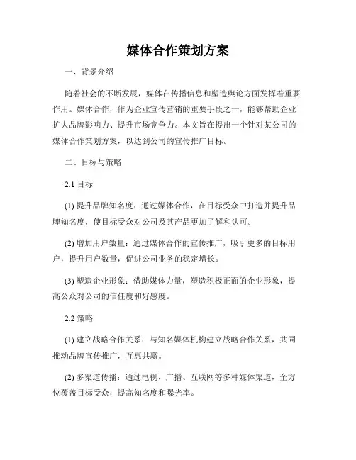 媒体合作策划方案