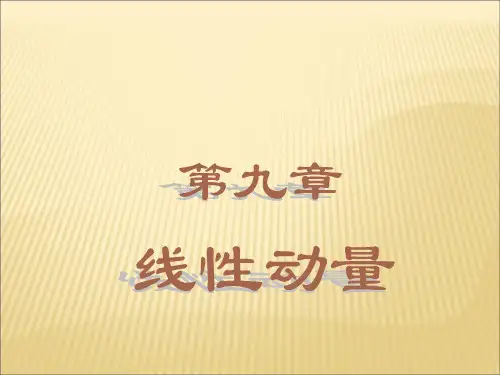 《大学物理》第九章_线性动量