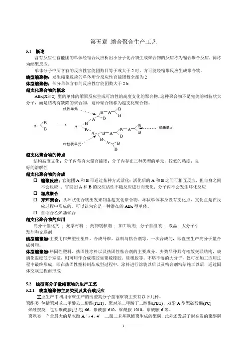 第五章 缩合聚合生产工艺