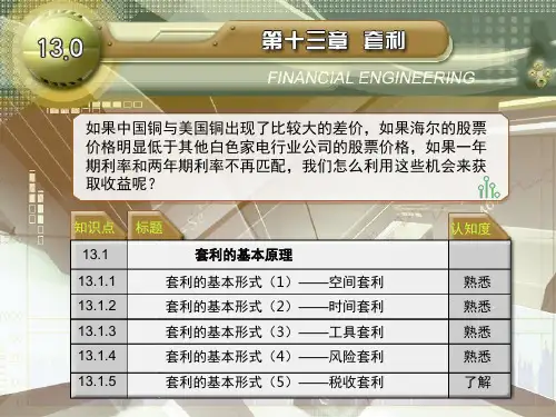 第十三章-套利PPT课件
