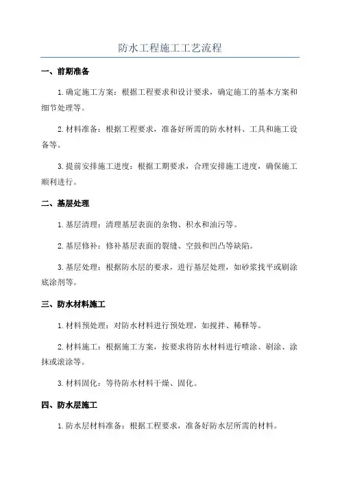防水工程施工工艺流程