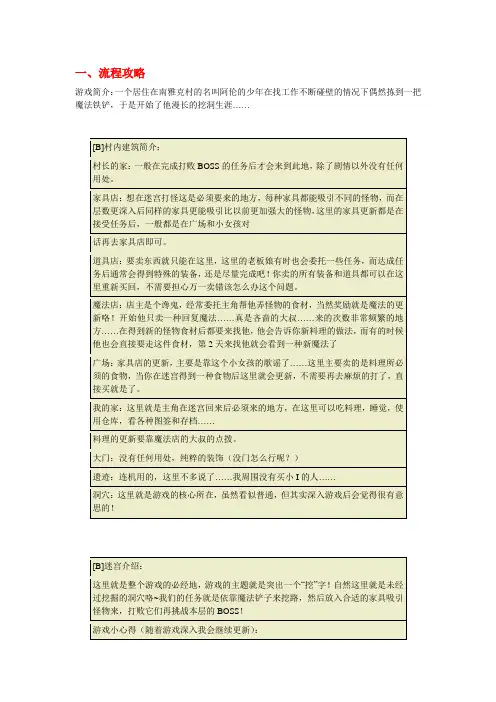 NDS迷宫制造者流程攻略+道具表