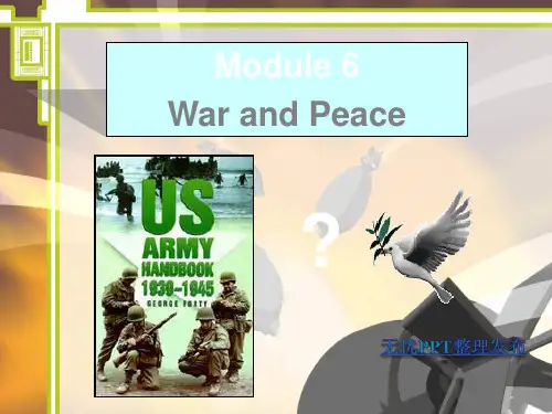 外研英语选修6Module-6-war-and-peace