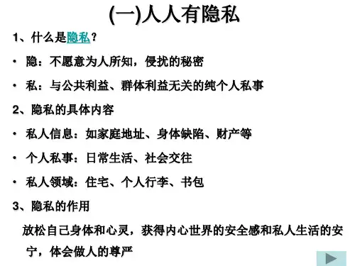 隐私和隐私权ppt课件.ppt