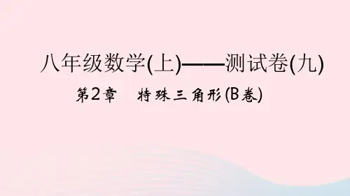 八年级数学上册第2章特殊三角形B卷浙教版