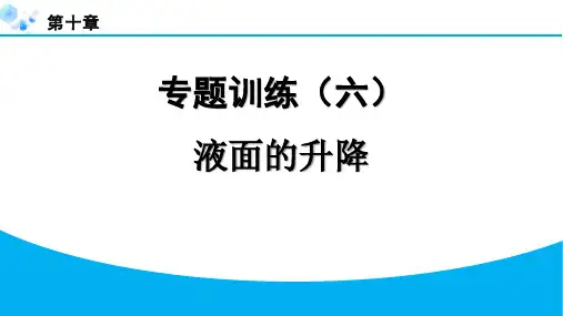 2024年第十章浮力专题训练(六)液面的升降课堂练习题及答案