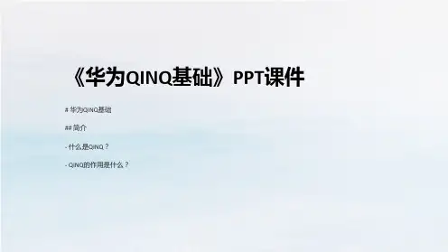 《华为QINQ基础》课件