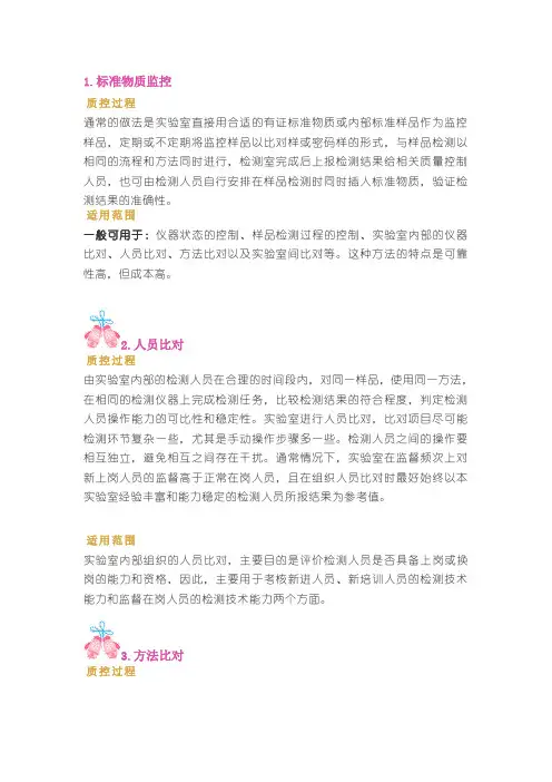 实验室质量控制常用的10大方法