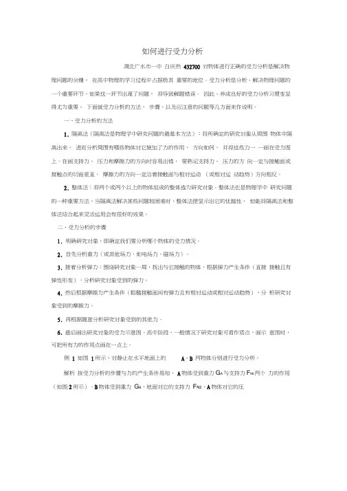 如何进行受力分析