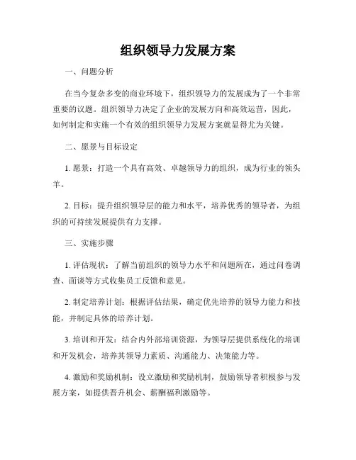 组织领导力发展方案