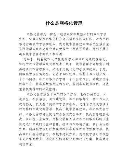 什么是网格化管理