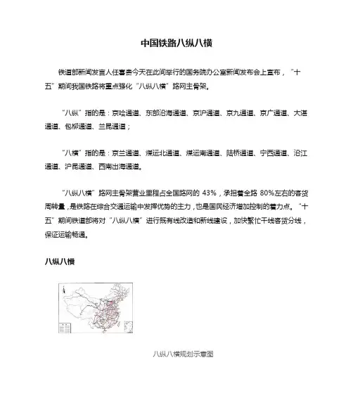 中国铁路八纵八横
