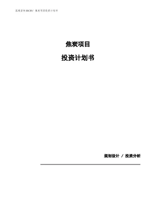 焦炭项目投资计划书