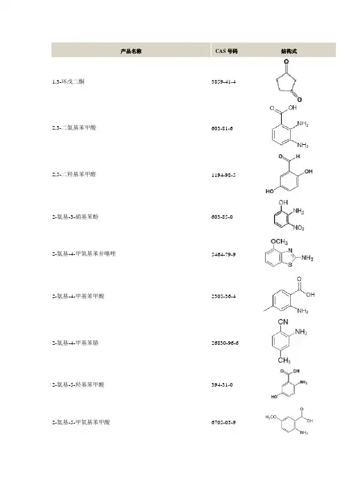 化学物质名称与结构