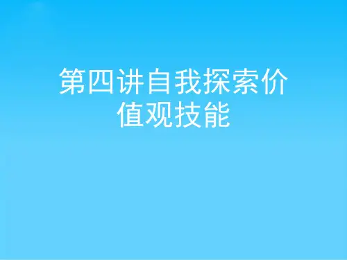 自我探索价值观技能