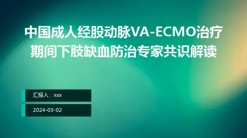 中国成人经股动脉VA-ECMO治疗期间下肢缺血防治专家共识(2023)解读PPT课件