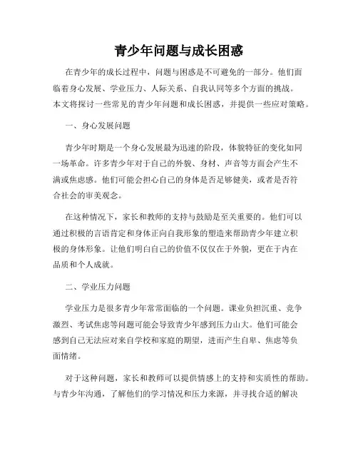 青少年问题与成长困惑