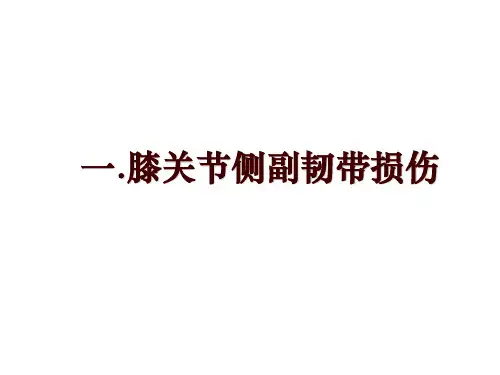 一.膝关节侧副韧带损伤