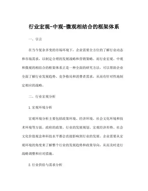 行业宏观-中观-微观相结合的框架体系