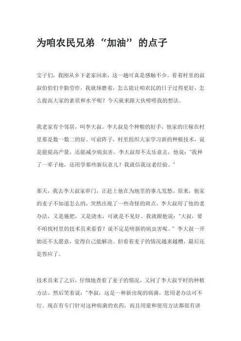 提高农民素质和水平的建议