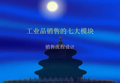工业品销售的七大模块