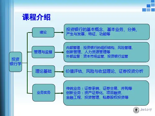 投资银行学绪论70页PPT